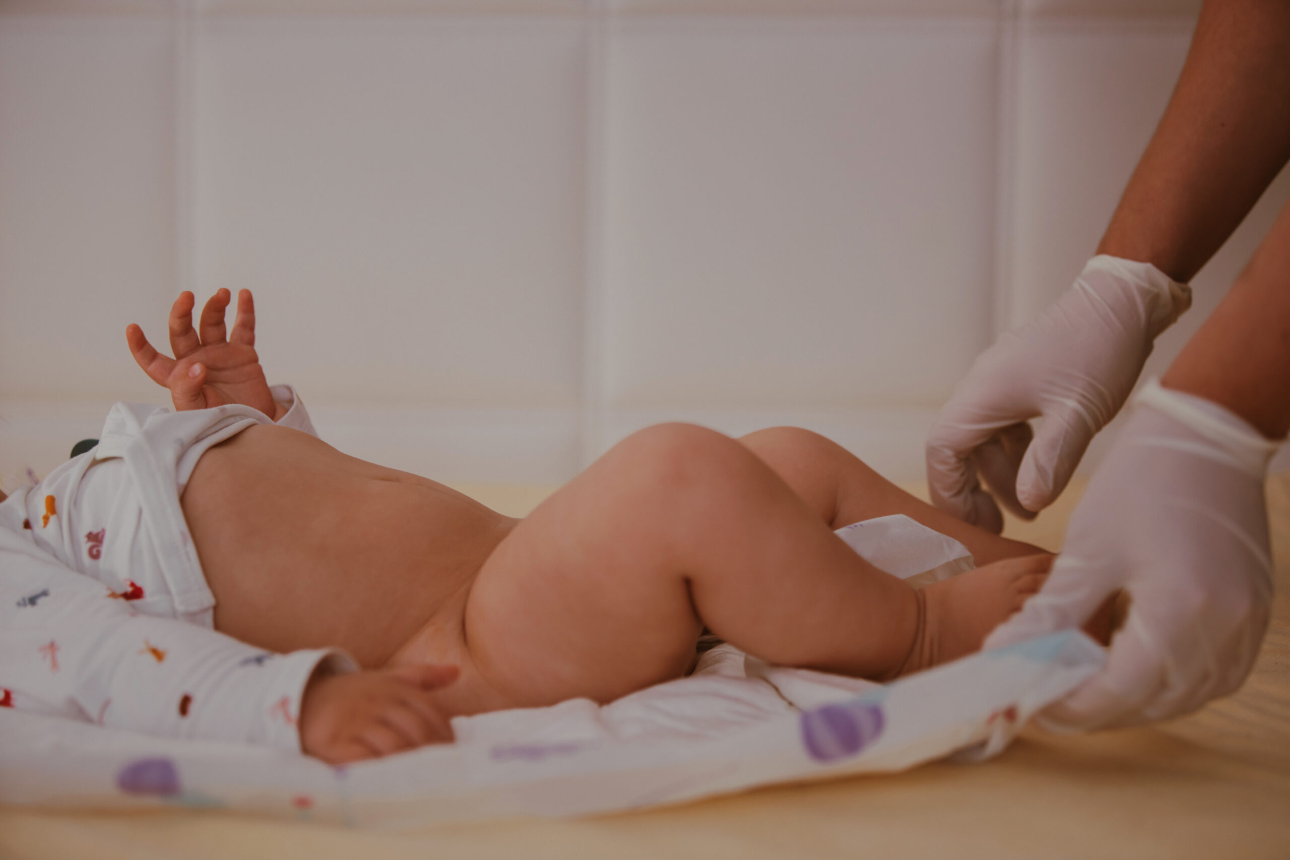 The circumcision of the penis. Muslim baby boy.